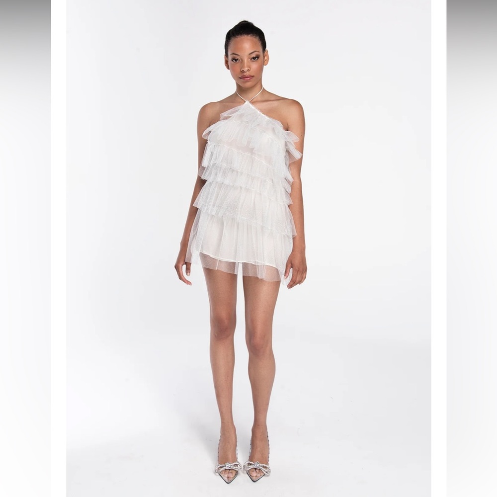 The Bar Sparkle Lou Dress Blanc NWT